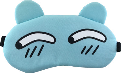 

Jenna Line_Blue Cartoon Travel Sleeping Eye Cover Blindfold Eye Shade(Multi)
