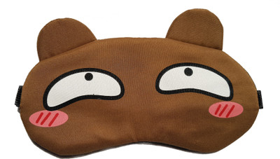 

Jenna Blush Brown Cartoon Polyester Ice Gel Eye Mask for Insomnia, Meditation, Puffy Eyes and Dark Circles(10 g)
