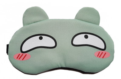 

Jenna Blush Green Cartoon Polyester Ice Gel Eye Mask for Insomnia, Meditation, Puffy Eyes and Dark Circles(10 g)