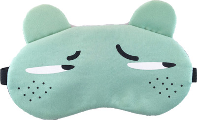 

Jenna Dot_Green Cartoon Travel Sleeping Eye Cover Blindfold Eye Shade(Multi)