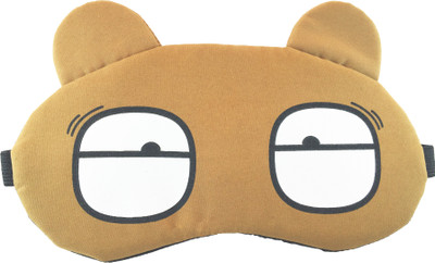 

Jenna Eyes_Brown Cartoon Travel Sleeping Eye Cover Blindfold Eye Shade(Brown, White), Multi