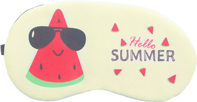 

Jenna Mellon_Cream Cartoon Travel Sleeping Eye Cover Blindfold Eye Shade(Multi), Cream;red