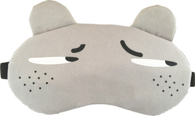 

Jenna Dot_Grey Cartoon Travel Sleeping Eye Cover Blindfold Eye Shade(Grey, White), Multi
