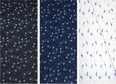 KUNDAN SULZ GWALIOR Cotton Blend Graphic Print Shirt Fabric