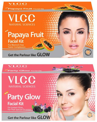 

VLCC Original Papaya and Party Glow Facial Kit 120 g(Set of 2)