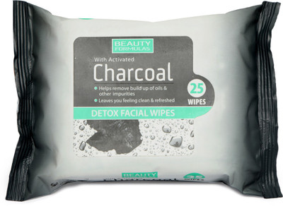 

Beauty Formulas Charcoal Detox Facial Wipes (25 wipes)(Pack of 25)
