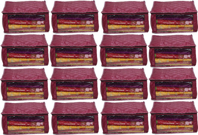 

ANNAPURNA SALES Designer Designer Parachute 9" Height Big Saree Cover or Wardrobe Organizers or Garments Cover Combo Pack of 12 Pcs. MaroonPS12(Maroon)
