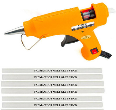 

FADMAN yellow mini 20 watt on off switch with 6 hot melt sticks Standard Temperature Corded Glue Gun (7 mm) Standard Temperature Corded Glue Gun(7 mm)