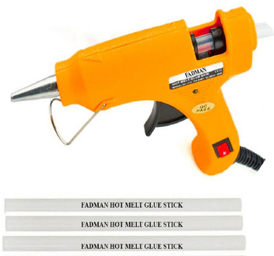 

FADMAN yellow mini 20 watt on off switch with 3 hot melt sticks Standard Temperature Corded Glue Gun (7 mm) Standard Temperature Corded Glue Gun(7 mm)