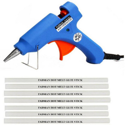 

FADMAN Blue 20W On Off Switch And Indicator With 7 Hot Melt Glue Sticks Standard Temperature Corded Glue Gun (7 mm) Standard Temperature Corded Glue Gun(7 mm)