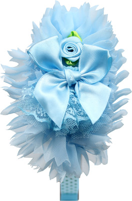 Suhaavi Blue Floral Baby Girls Hair Band(Blue)