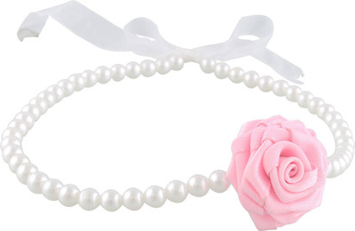 

Aarushi creations pearl tiara with rose Hair Band(White)