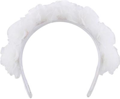 

Aarushi creations organza crown Hair Band(White)