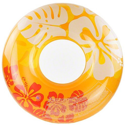 

Intex ® Original Inflatable clear Graphic Print (Orange) Water Swimming Ring Inflatable Pool Accessory(Orange)