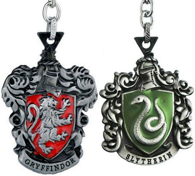 

Techitry Harry Potter Gryffindor & Slytherin Combo of 2 Metal Key Chain