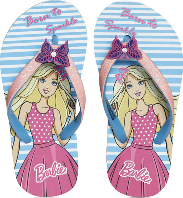 

Barbie Girls Slip On Slipper Flip Flop(Pink, Sky blue