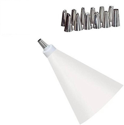 

H D ENTERPRISE ICE12IN1 cake nozzles Silver Kitchen Tool Set(Silver)