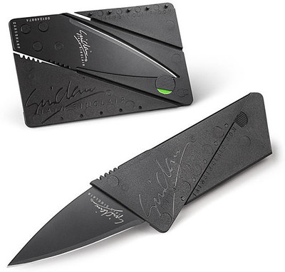 Pia International Credit Card Folding Safty Campers Knife Black Pia International Camping Knives Tools