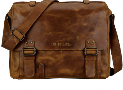 

FINELAER 15 inch Laptop Messenger Bag(Brown)