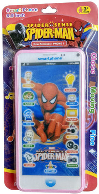 

HickoryDickoryBox Spider Man Smart Phone (Pink) Color May Vary (Camera , song , lighting Ring , SMS, Digital Music , Volume up & Volume down)(Multicolor)