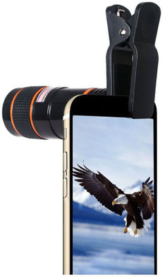 IRONFIX Universal 8X Zoom Telescope Camera + Adjustable Holder Mobile Phone Lens(Wide and Macro)