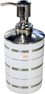 

Eware White Liquid Soap, Lotion Dispenser Stainless Steel finish - 300 ml 300 ml Gel, Lotion, Conditioner, Soap, Shampoo Dispenser(White)