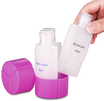 House of Quirk 3 in 1 Leakproof Travel bottle Organizer kit 45 ml Shampoo Dispenser(Multicolor)
