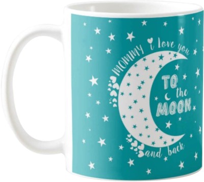 GIFTSMATE Mothers Day Gifts for Mom, Mommy Love You to the Moon and Back for Mother Ceramic Coffee Mug(330 ml)