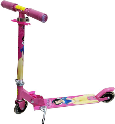 

My Baby Excel Snow White Fun & Shiny 2 Wheel Scooter with Flashing Lights Manual Scooter(Multicolor)