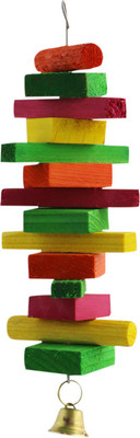 

Winkh Assorted Stacker Bird Toy With Bell Wooden Chew Toy For Bird