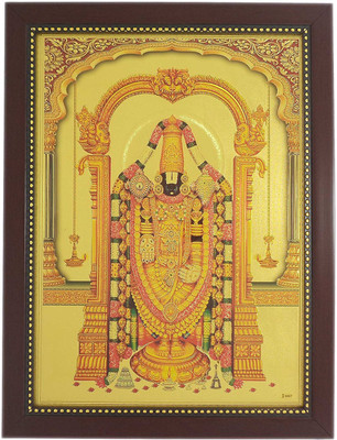 

R S Exports Lord Balaji Photo Frame (34 cm x 26 cm x 1.5 cm) / venkateswara perumal lakshmi laxmi alamelu padmavati padmavathy / God Gods and Goddess Religious Frame