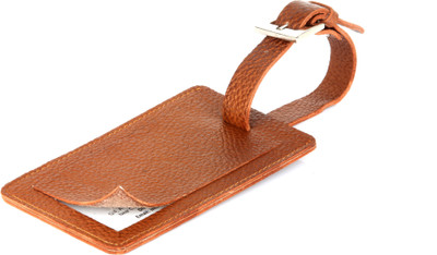 

UMDA Genuine Leather Baggage TAG, Name TAG Luggage Tag(Orange)