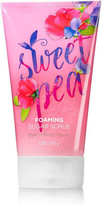 Bath & Body Works Foaming Sugar Scrub, Sweet Pea – 226g (8oz) Scrub(226 g)