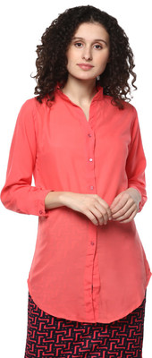 MAYRA Women Solid Casual Pink Shirt