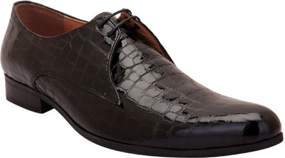 

Pelle Albero 12110-croco.bl. Derby For Men(Black