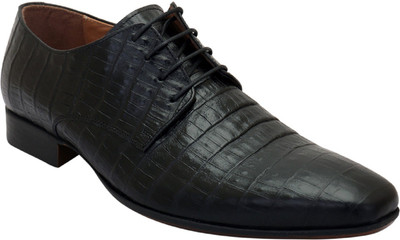 

Pelle Albero 12054-croco.bl. Lace Up For Men(Black