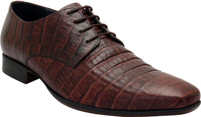 

Pelle Albero 12054-croco.br. Derby For Men(Brown
