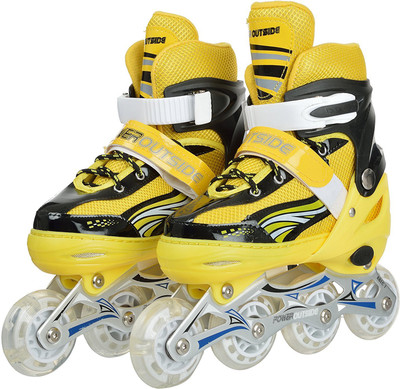 

Iris 72 mm Adjustable In-line Skates - Size 3-6 UK(Red), Yellow