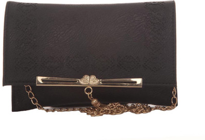 

Aliado Women Evening/Party Black Leatherette Sling Bag