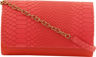 

TARUSA Women Evening/Party Orange Leatherette Sling Bag