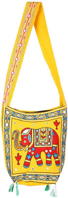 

Rajrang Women Casual Yellow, Red Cotton Sling Bag, Red;yellow