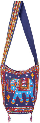 

Rajrang Women Casual Blue, Purple Cotton Sling Bag