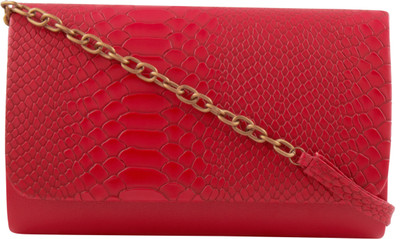 

TARUSA Women Evening/Party Red Leatherette Sling Bag