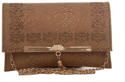 

Aliado Women Evening/Party Brown Leatherette Sling Bag