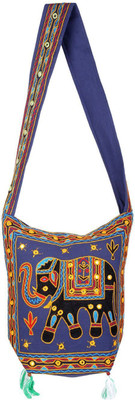 

Rajrang Women Casual Blue, Black, Yellow Cotton Sling Bag, Black;blue;yellow