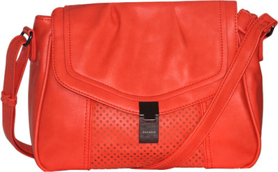 

Caprese Women Casual Orange PU Sling Bag