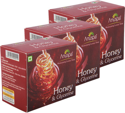 

Anuspa 3 Herbal Honey Glycerine 125g Soaps(375 g, Pack of 3)