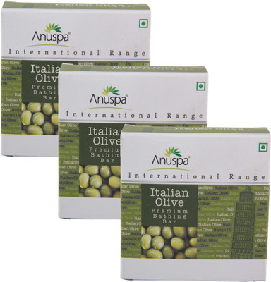 

Anuspa 3 Herbal Italian Olive Soaps 125g(375 g, Pack of 3)