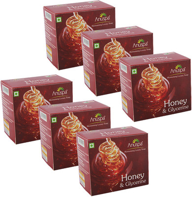 

Anuspa 6 Herbal Honey Glycerine 125g Soaps(750 g, Pack of 6)