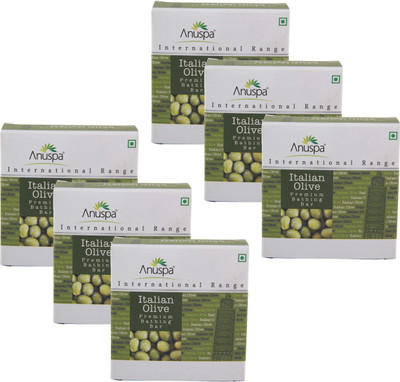 

Anuspa 6 Herbal Italian Olive Soaps 125g(750 g, Pack of 6)